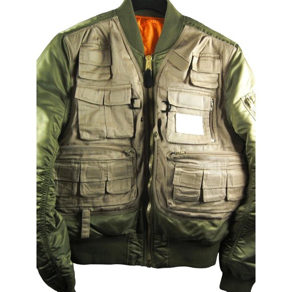 Vintage Alpha Industries Embellished Urban Bomber Jacket Vest Personalized Size - Picture 1 of 4